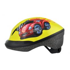 Шлем Longus детский FUNN 2.0 желтый Red Car, разм 48-54см